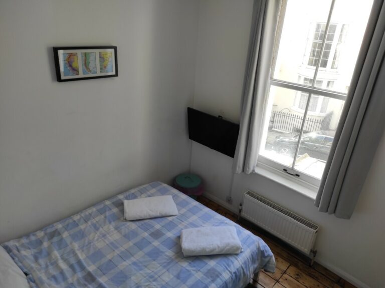 Our Double bedroom also has a smart TV, and is on the first floor, making it easier to get your partner up the stairs after a long night out in Brighton.