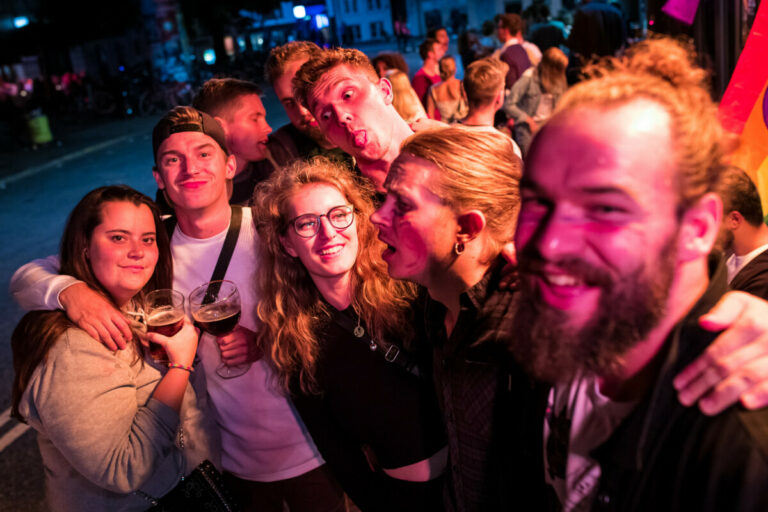 Enjoying the nightlife at hostel in Copenhagen