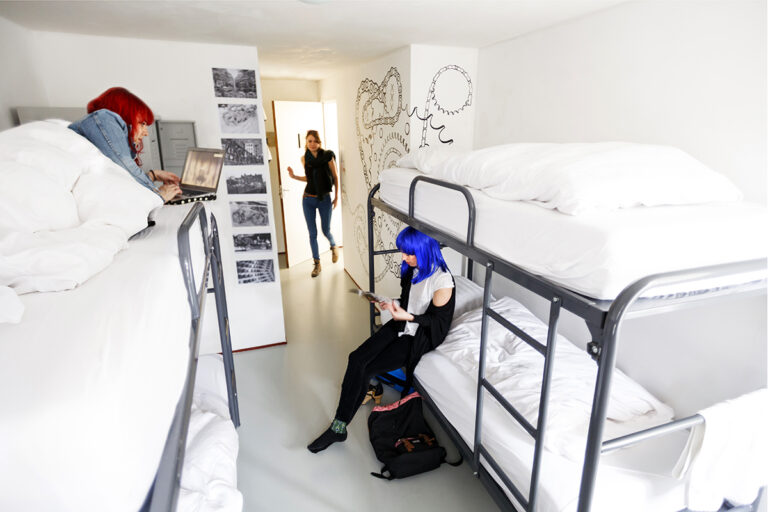 Bunk bed dorm room at Cocomama Amsterdam hostel