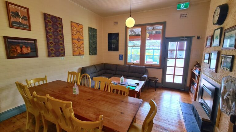 Main lounge / dining area with fireplace..