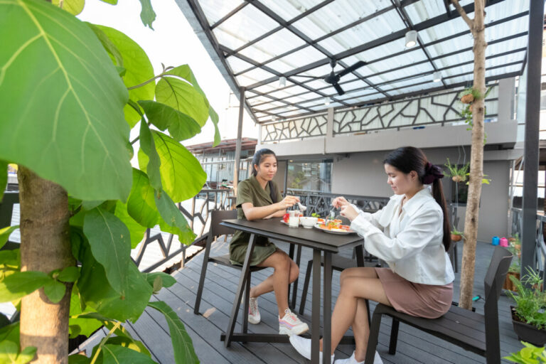 Small green plants on the terrace,
Smoking, Eating, Drinking, Relax here