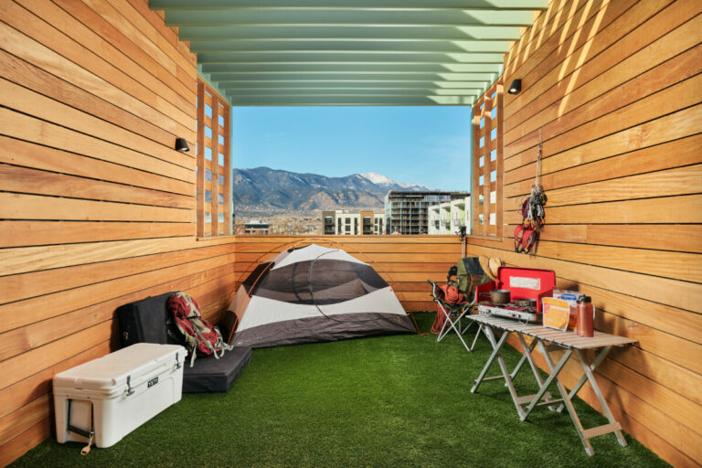 Camp Deck - This can be rented for a fun night of camping in the city with great views.
photo by: Richard Seldomridge