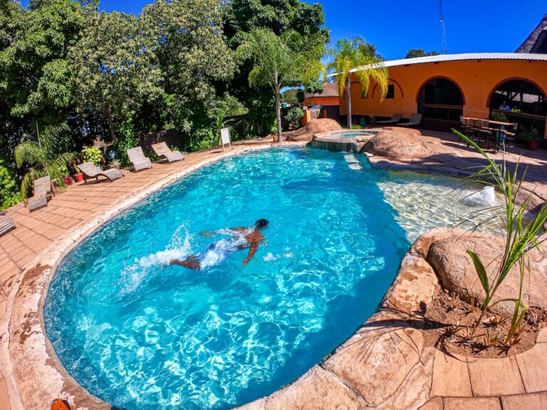 Crystal clear pool is refreshing especially in the October heat